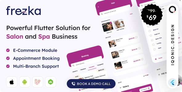 Frezka - All-in-one Salon & Spa Business Solution in Flutter + Laravel v1.0