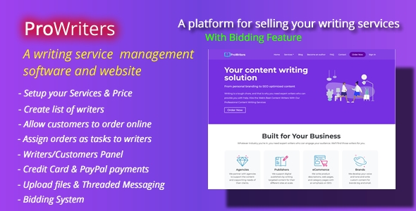 ProWriters - Sell writing services online v2.1