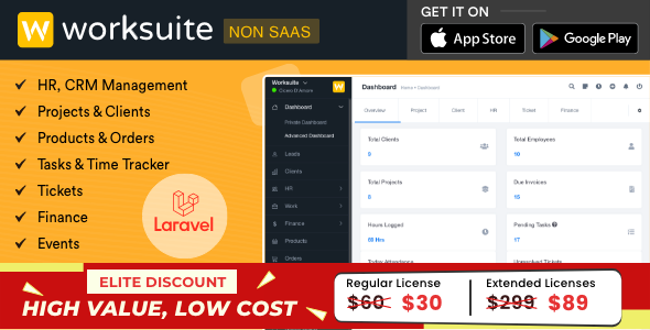 WORKSUITE - HR, CRM and Project Management v5.12