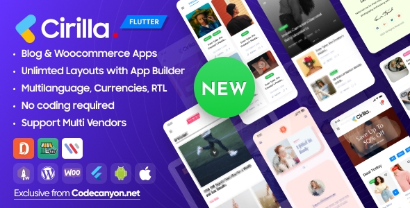 Cirilla - Multipurpose Flutter App For Wordpress & Woocommerce v4.1.0