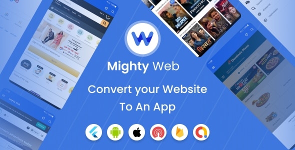 Mighty Web Webview: Web to App Convertor(Flutter + Admin Panel) v23.0