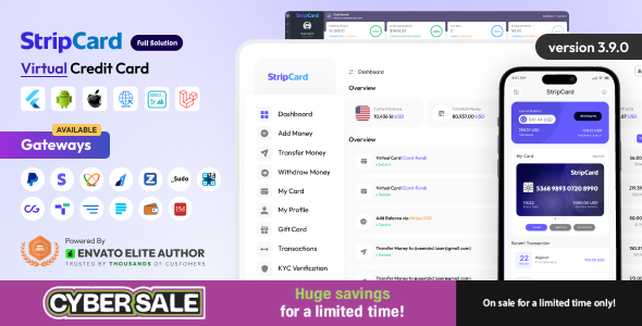 StripCard - Virtual Credit Card Full Solution v3.9.0