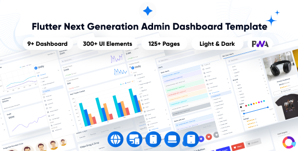 Unity - Multipurpose Admin & Dashboard Template | Next Generation Admin Dashboard Flutter Template v1.0