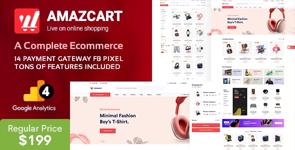 AmazCart - Laravel Ecommerce System CMS Multi-Vendor v3.7.5