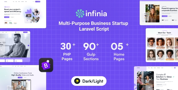 Infinia - Multipurpose Business Consulting Startup Laravel Script - v1.0.7