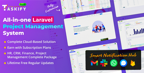 Taskify SaaS - Project Management System in Laravel v1.2.3