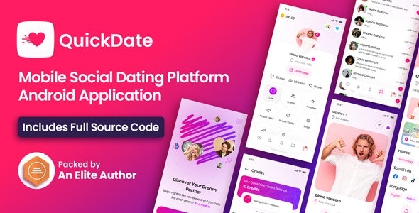 QuickDate Android - Mobile Social Dating Platform Application v3.4