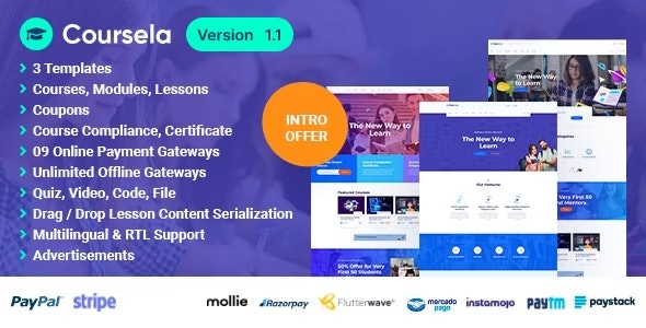 Coursela - Personal Course Selling Website v1.0