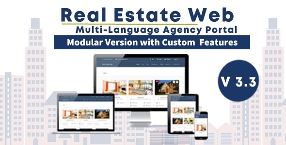 Real Estate Web - with Agency Portal and Multi-Language Management System v3.7