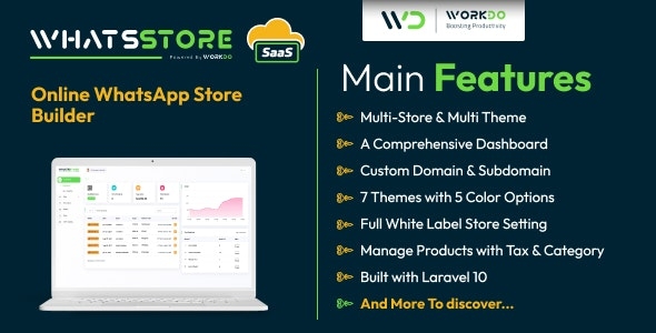 WhatsStore SaaS - Online WhatsApp Store Builder v7.5