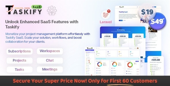 Taskify SaaS - Project Management System in Laravel v1.0.5