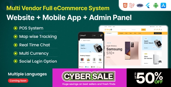 Shopo eCommerce - Multivendor eCommerce Flutter App with Admin Panel, Website & PWA v6.0.0