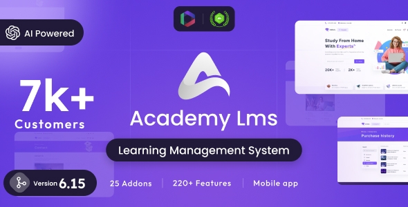 Academy LMS - Learning Management System v6.15