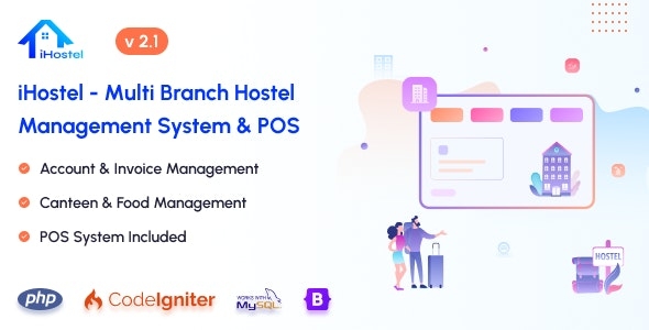 iHostel - iNiLabs Multi Branch Hostel Management System & POS v2.1