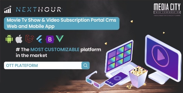 Next Hour - Movie Tv Show & Video Subscription Portal Cms Web and Mobile App v5.4