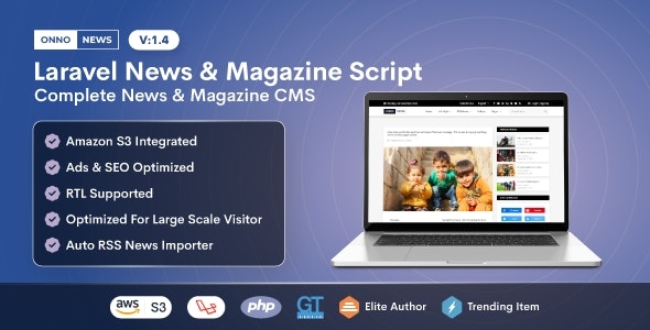 ONNO - Laravel News & Magazine Script v1.4.3