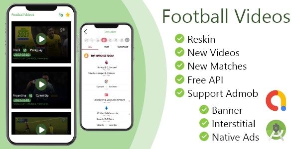 Football Videos ODDs Comparison and Live Score App + Admob v1.6