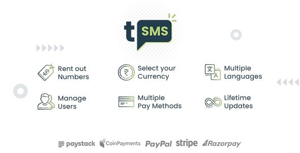 tSMS - Temporary SMS Receiving System - SaaS - Rent out Numbers v2.5