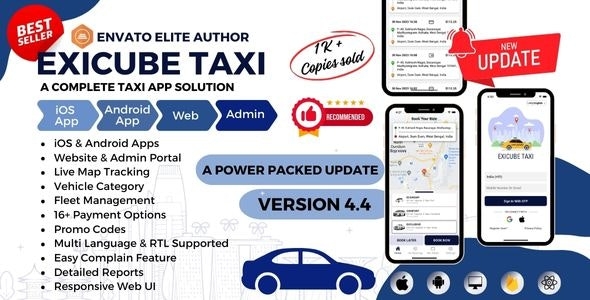 Exicube Taxi App v4.4.0