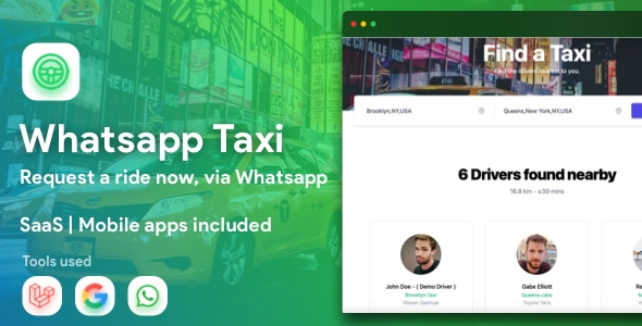 WhatsApp Taxi - SaaS taxi ordering via WhatsApp - v 4.0.0