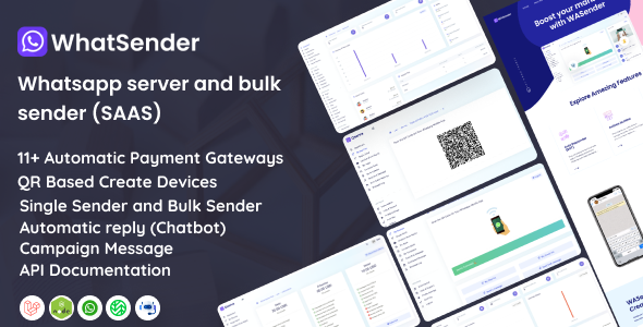 WhatSender - Whatsapp server and bulk sender (SAAS) - v4.6