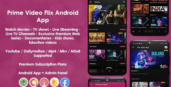 Prime Video Flix App: Movies - Shows - Live Streaming - TV - Web Series - Premium Subscription Plan v8.2