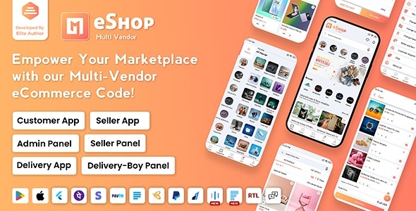 eShop - Multi Vendor eCommerce App & eCommerce Vendor Marketplace Flutter App v2.5.0