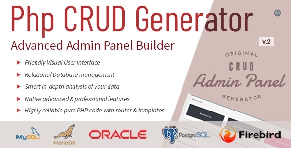 PHP CRUD Generator - Advanced Database Admin Panel Builder v2.3.1