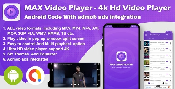 Android Max Player - 4k HD Video Player with Admob Ads (version-2) v2.0