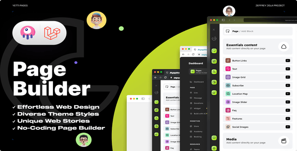 Yetti Pages - Dynamic Pages With Visual Page Builder v2.5