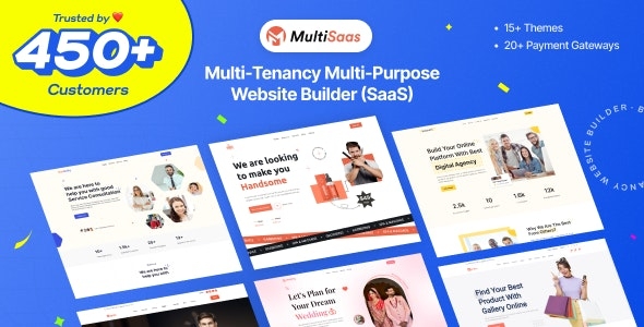 MultiSaas - Multi-Tenancy Multipurpose Website Builder (Saas) v1.2.0