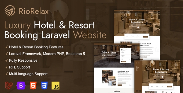 RioRelax - Laravel Luxury Hotel & Resort Booking Website v1.8.4