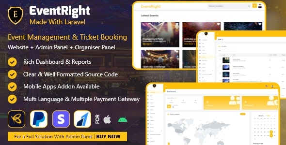 EventRight - Ticket Sales and Event Booking & Management System - (saas) v6.2