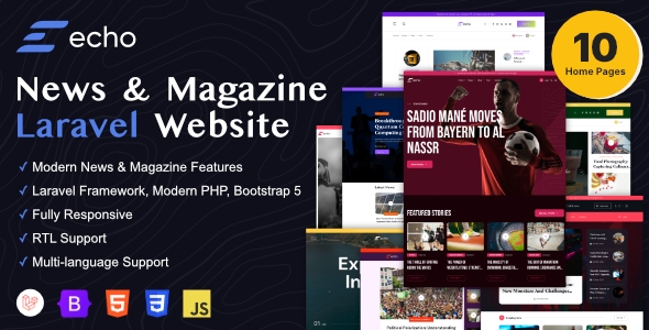 Echo - News & Magazine Laravel Platform v1.2.0