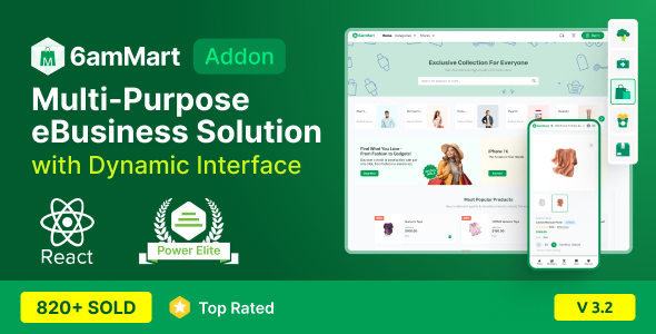 6amMart - React User Website v3.2