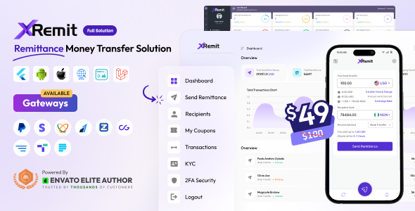 XRemit - Remittance Money Transfer Full Solution v2.6.0