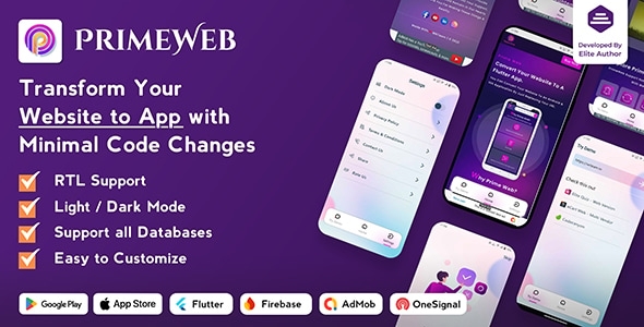 Prime Web - Convert Website to a Flutter App | Web View App | Web to App v2.0.2