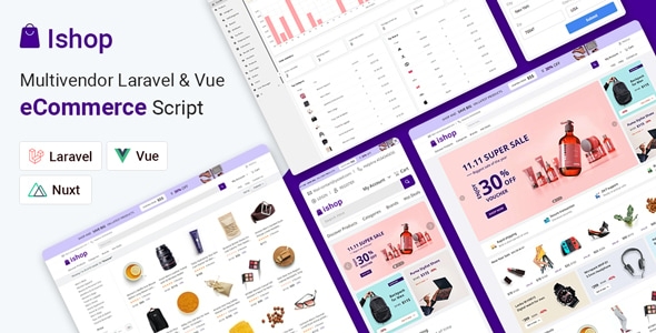 Ishop eCommerce - PWA Multivendor eCommerce CMS - Laravel & Vue v5.0.3