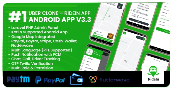 RideIn Taxi App- Android Taxi Booking App With Admin Panel - v4.0