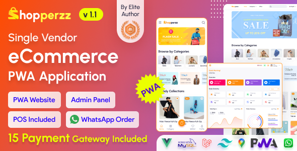 Shopperzz - PWA eCommerce CMS with POS & WhatsApp Ordering | Inventory Management v1.1